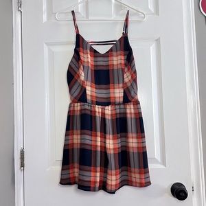 Copper Key Plaid Romper